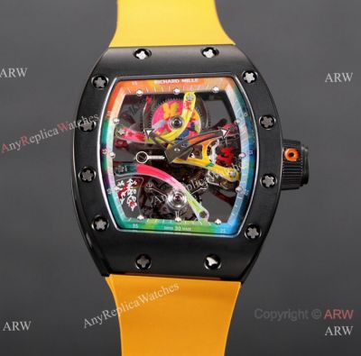 New Arrival Richard Mille Kongo RM68 01 Watch Ceramic Case Graffiti Dial Super Clone